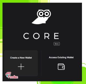 1.install the core wallet extension and create a new wallet 