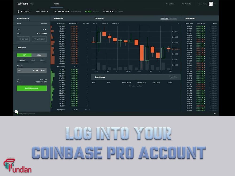 Log into your Coinbase pro account 