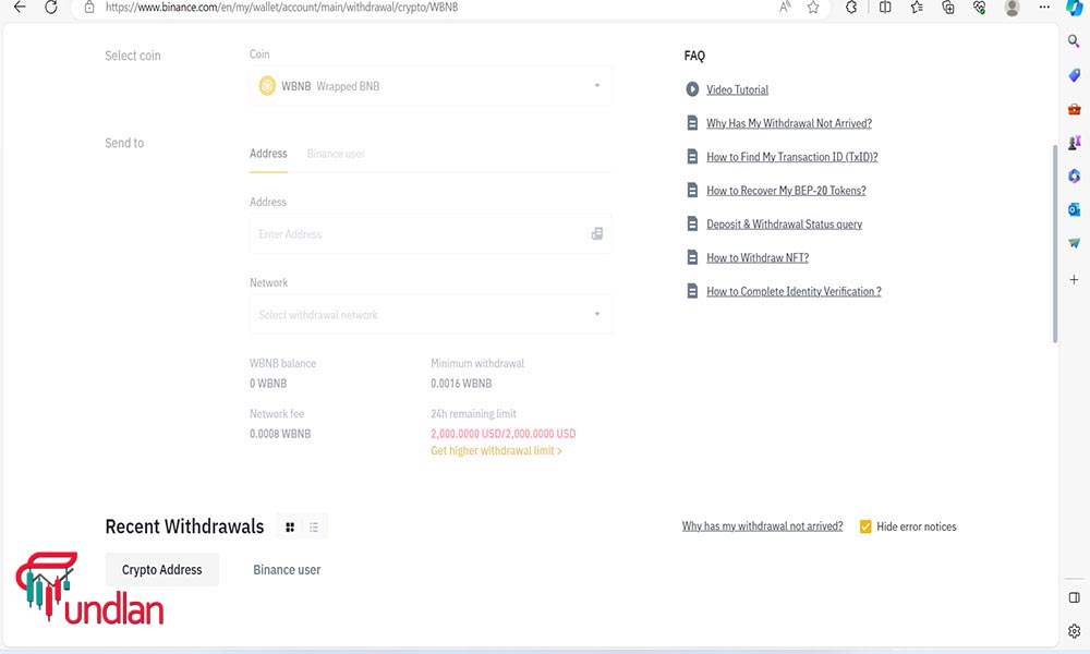 how to send money from Binance to Coinbase: withdraw