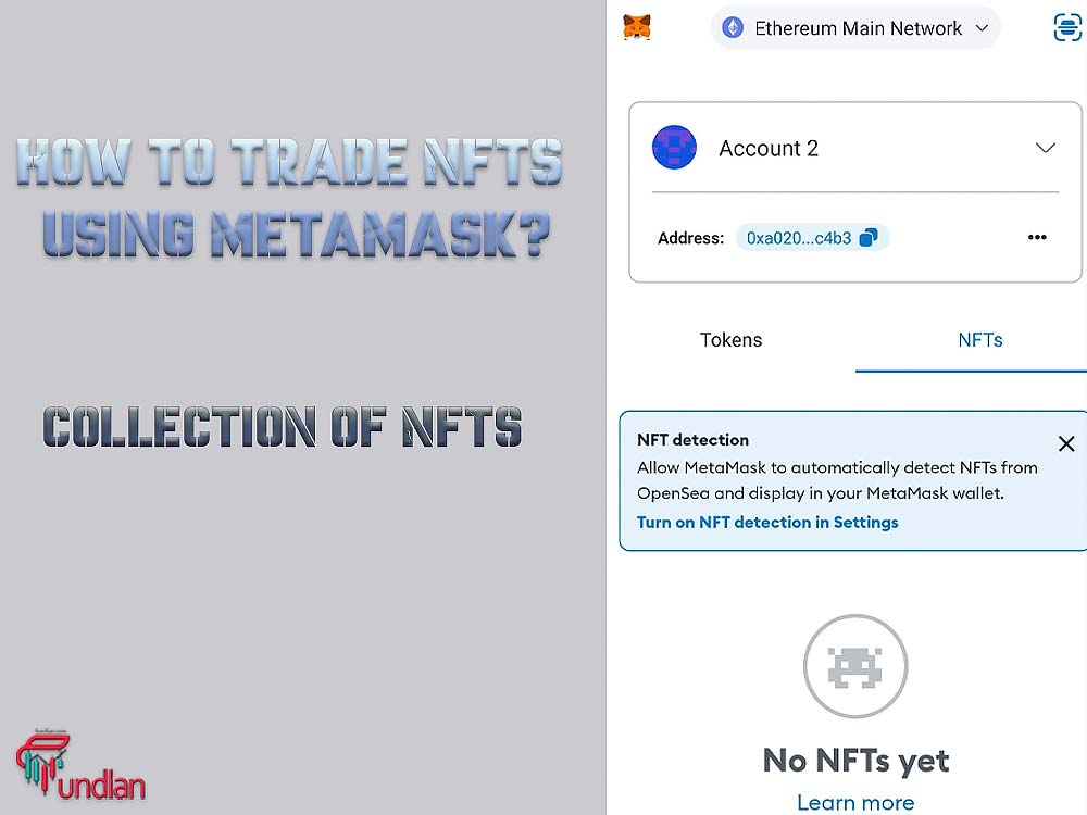 Collection of NFTs to trade NFTs using MetaMask