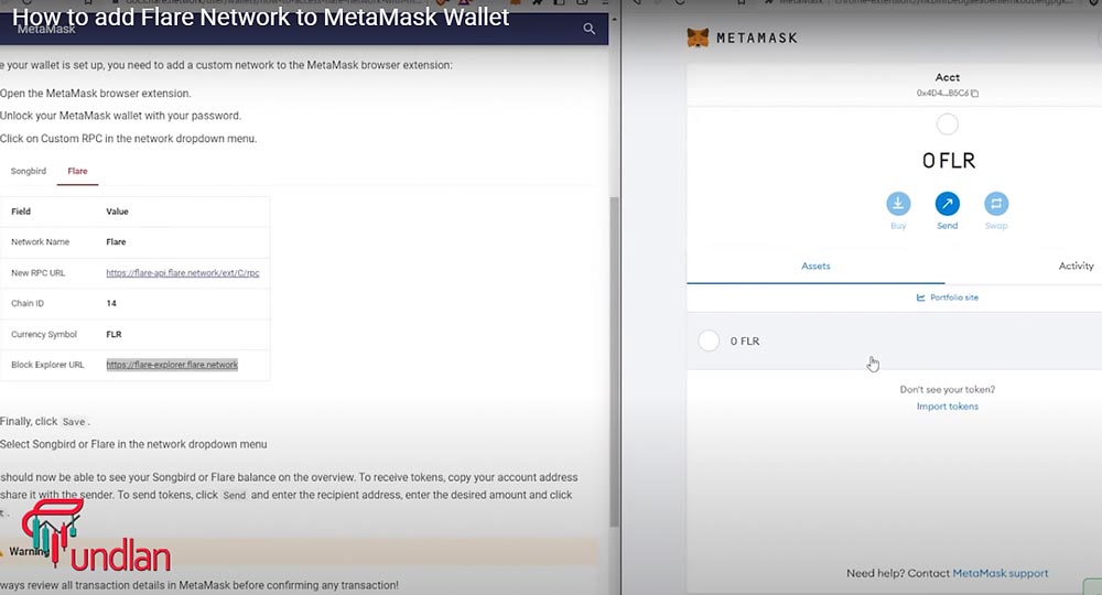 How to add flare network to Metamask